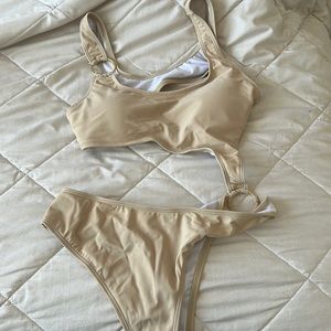 One piece beige swimsuit